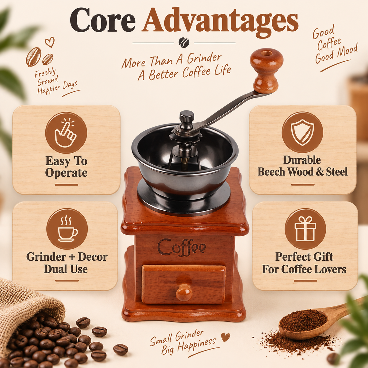Manual Coffee Bean Grinder