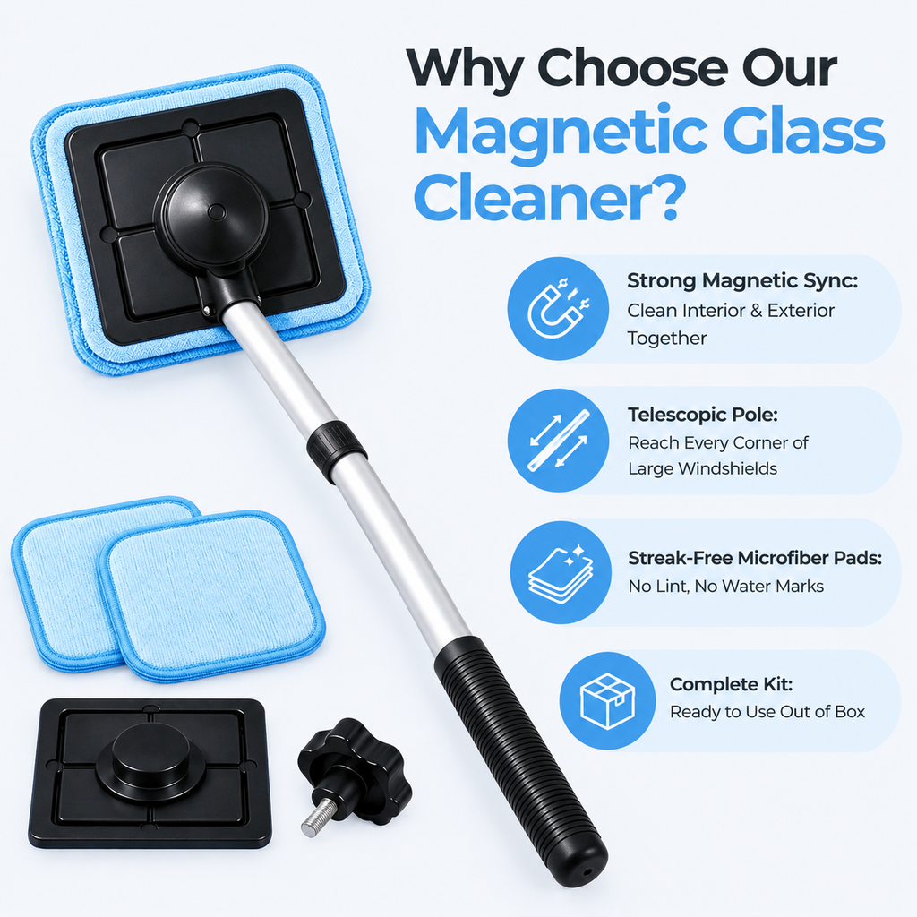 Magnetic Windshield Cleaning Tool