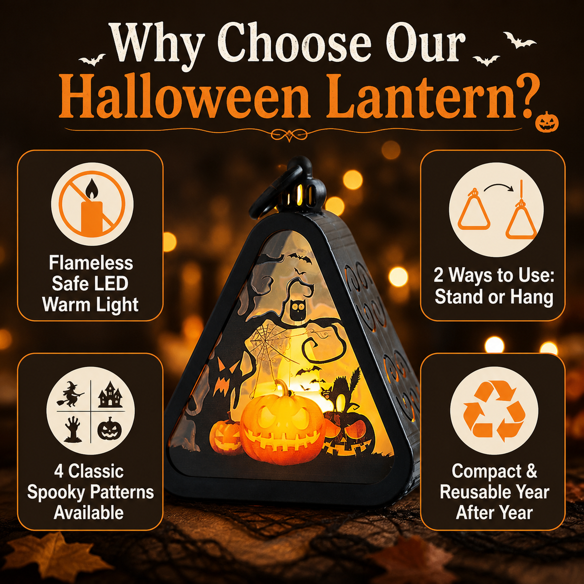 Halloween decorations portable jack-o-lanterns tabletop ornaments