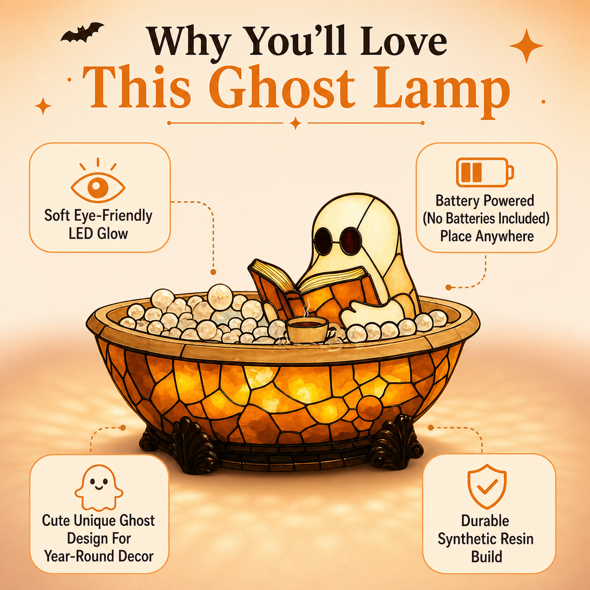 LED Bubble Bath Lamp Halloween Night Light