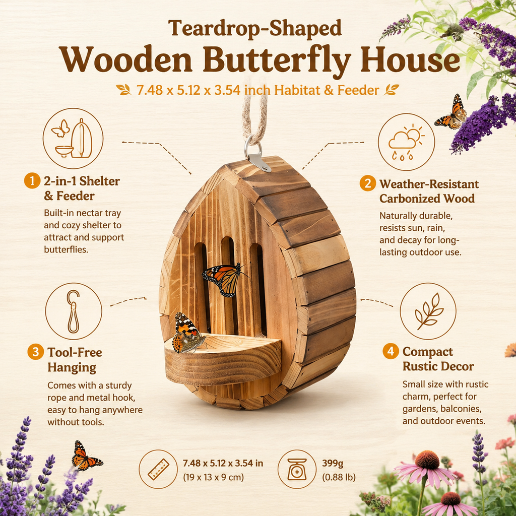 Wooden Butterfly House