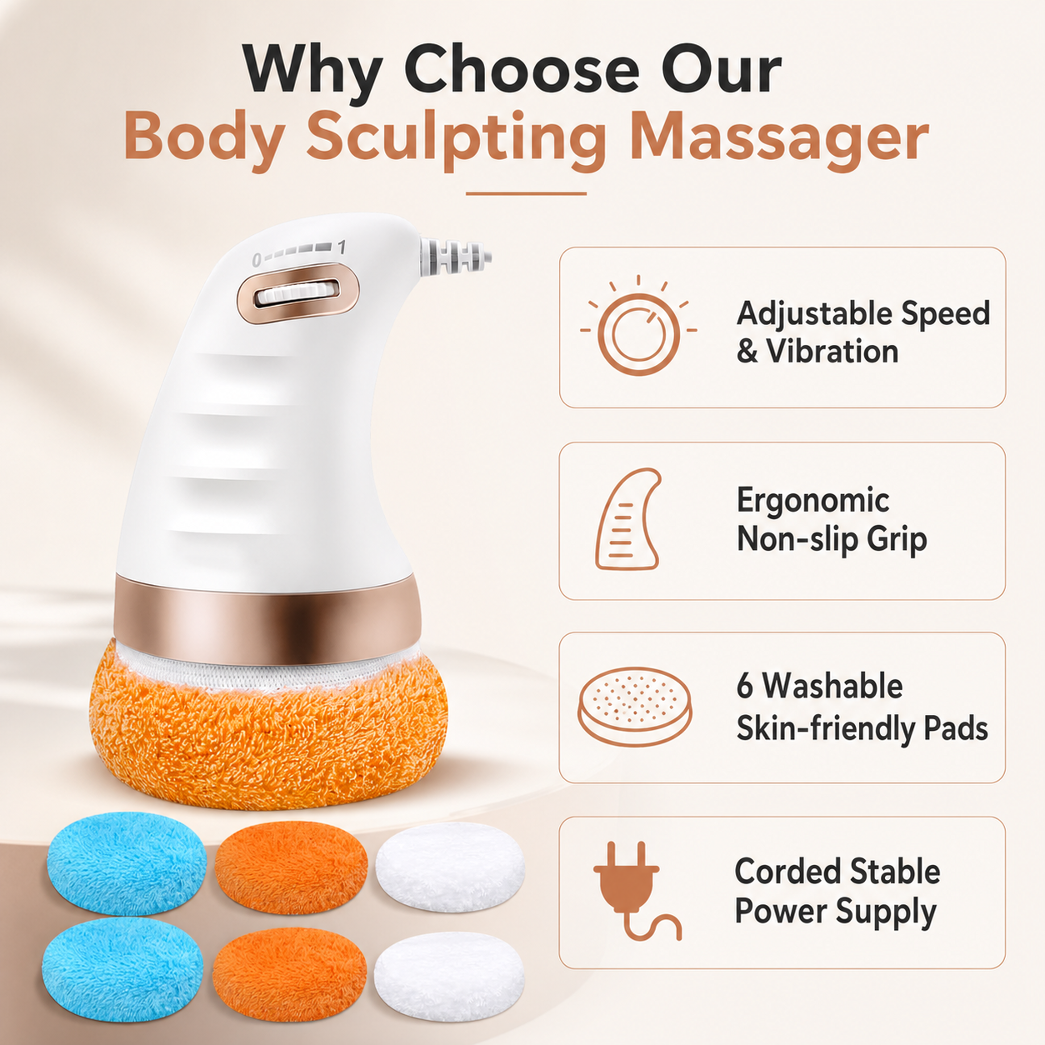 Handheld Electric Body-Sculpting Massager (with Adjustable Speed)