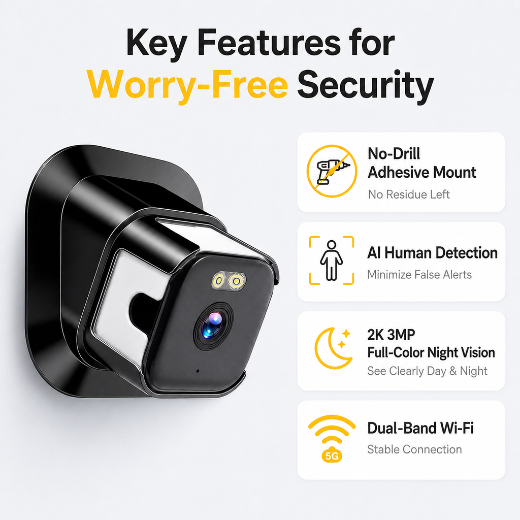 Indoor HD Security Camera with Night Vision