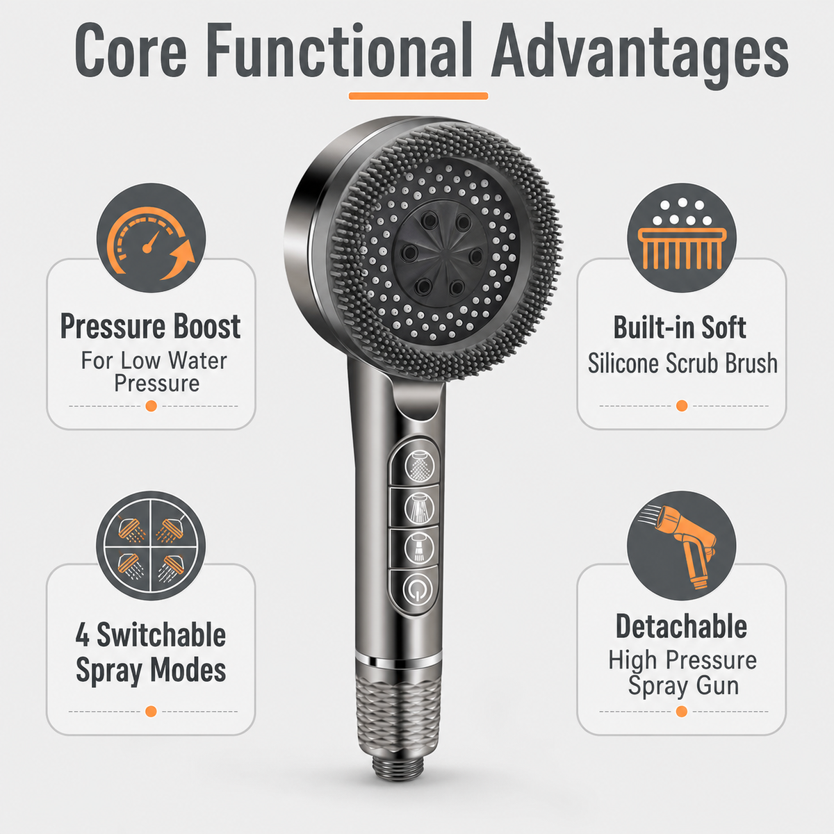 Retro American Handheld Shower Head