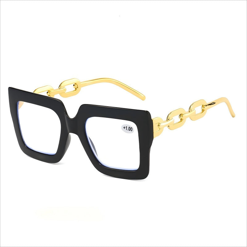 🔥Last day, 70% OFF!🔥-Women’s Oversized Square Chain Reading Glasses(1set-6pcs)