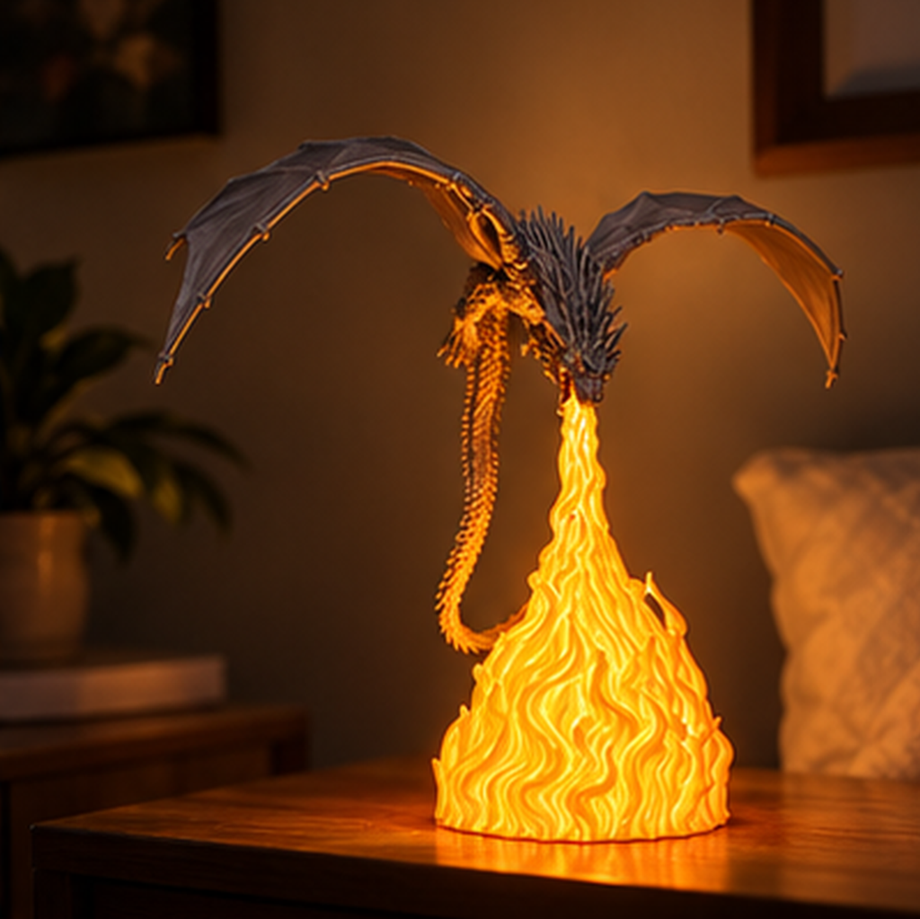 Charizard-shaped night light (with realistic fire-breathing effect)