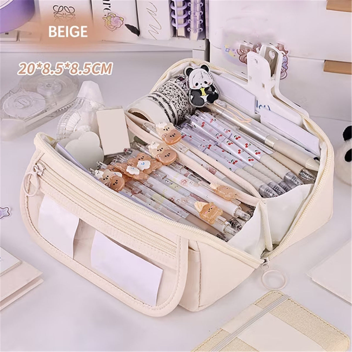 Large-capacity 9-layer transparent pencil case