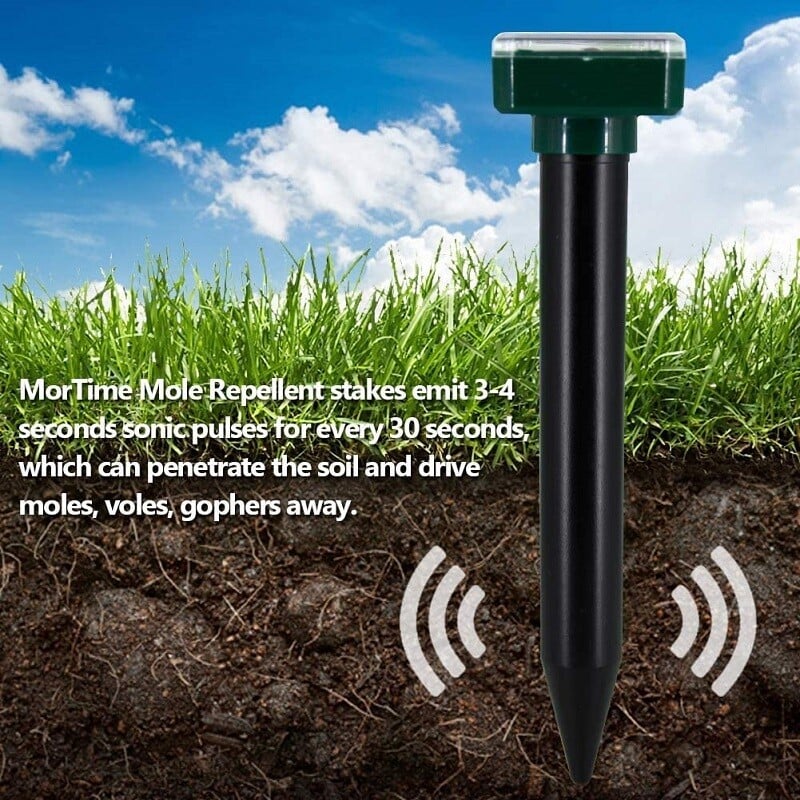 Upgraded 7000ft.🔥Solar Power Ultrasonic Gopher Mice Mole Pest Snake Repellent