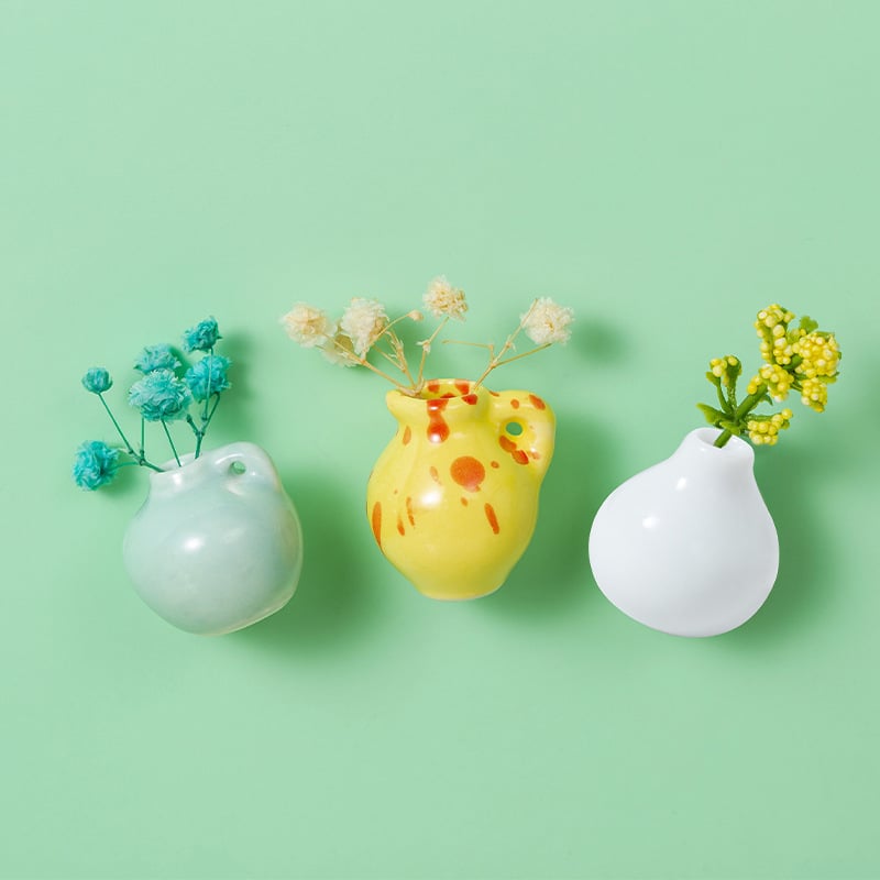 🔥LAST DAY 49% OFF🌸Cute Plant Ceramic Vase Fridge Magnets