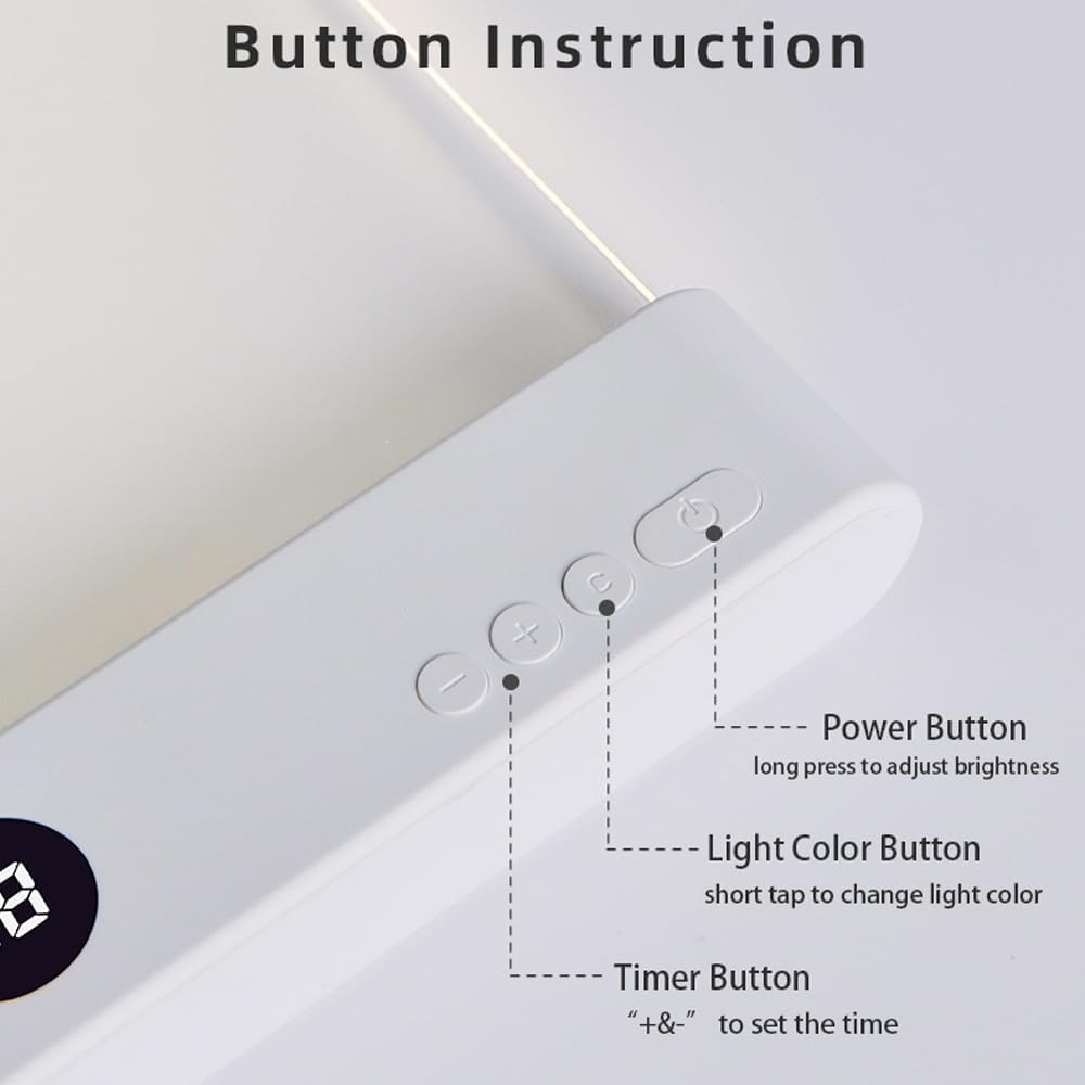 Book Light, Rechargeable Clear LED Flat Book Lights for Reading in Bed at Night with 3 Colors & Timer