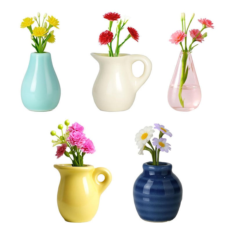 🔥LAST DAY 49% OFF🌸Cute Plant Ceramic Vase Fridge Magnets