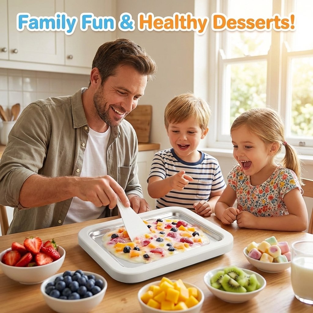 🍓 Food-Grade Stainless Steel Ice Cream Tray | Easy Clean