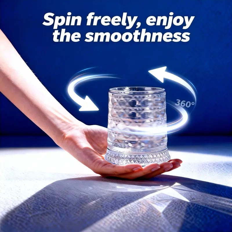 🎁Hot Sale Promotion 49% OFF🔥 Luxury 360° Spinning Crystal Glass
