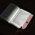 Book Light, Rechargeable Clear LED Flat Book Lights for Reading in Bed at Night with 3 Colors & Timer