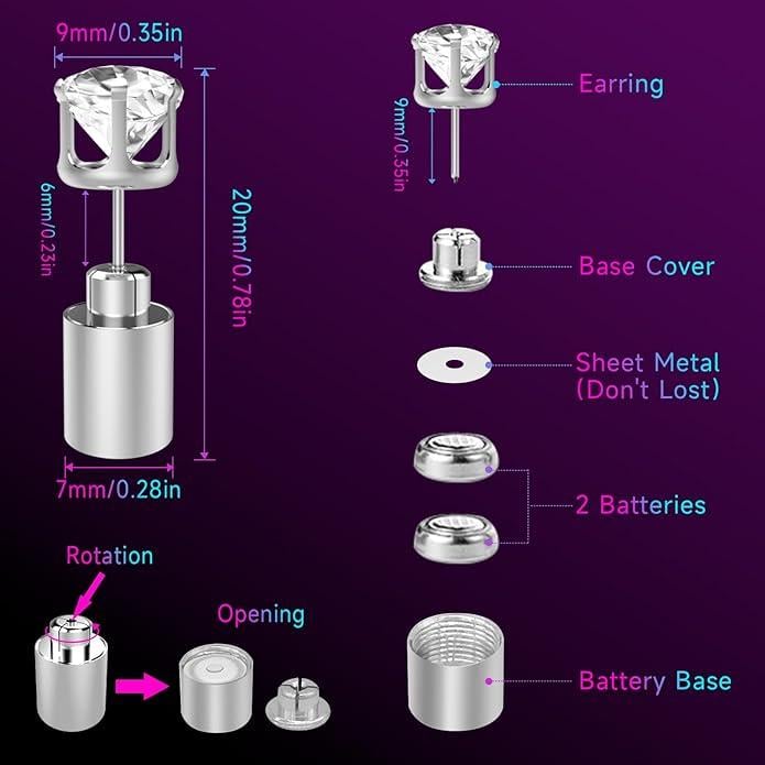🔥Christmas Early Discount 40% Off✨🎅LED Earrings, Light Up Stud Earrings🌟