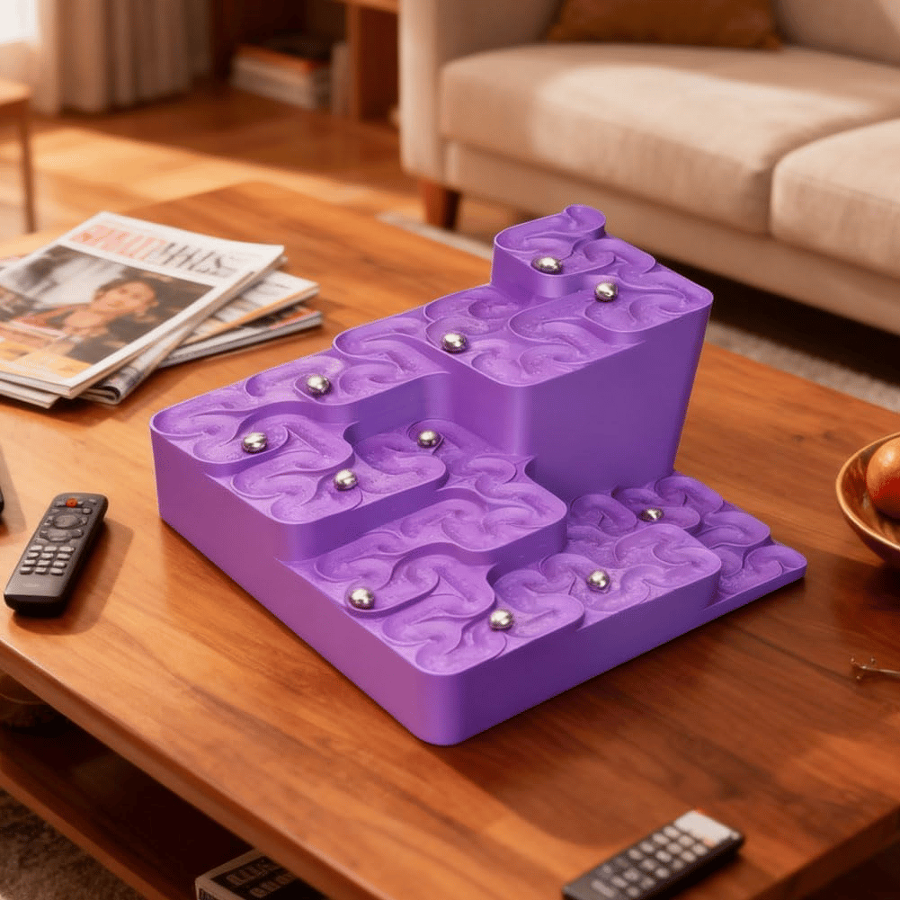 3D Printed Hilbert Curve Marble Run