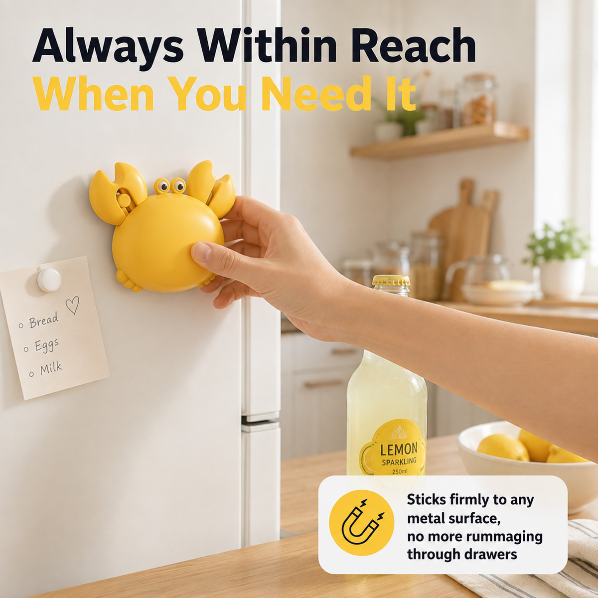Compact 4-in-1 Kitchen Gadget with Bottle and Jar Opener