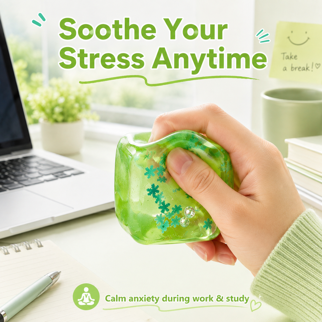 Soft, fluffy ice cubes – a stress-relieving toy made of quicksand.