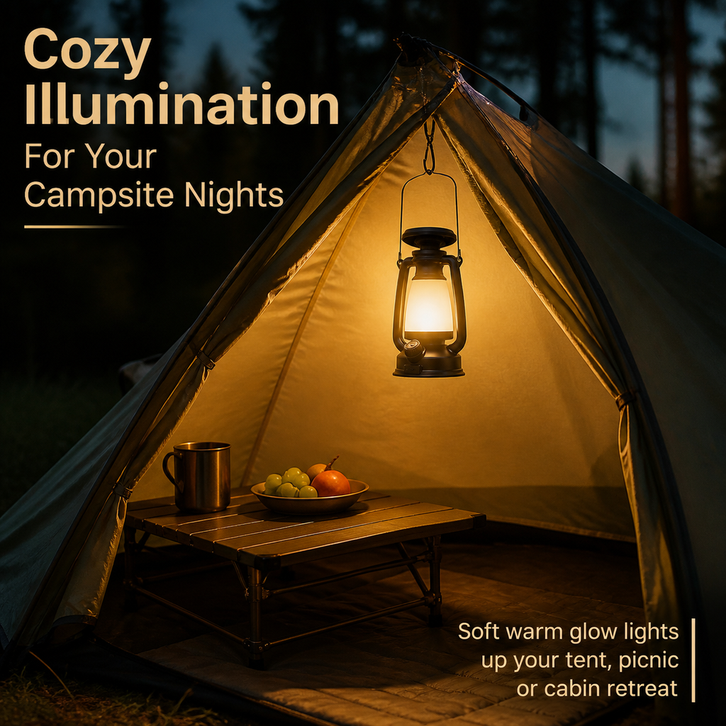 Vintage-style Dimmable LED Camping Lantern