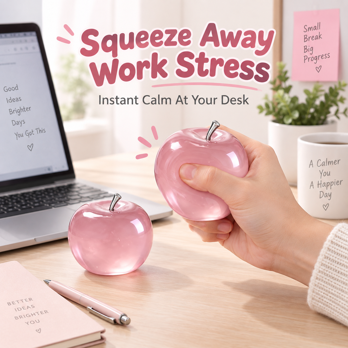 Realistic Apple Slow-Rising Stress Relief Squeeze Toy