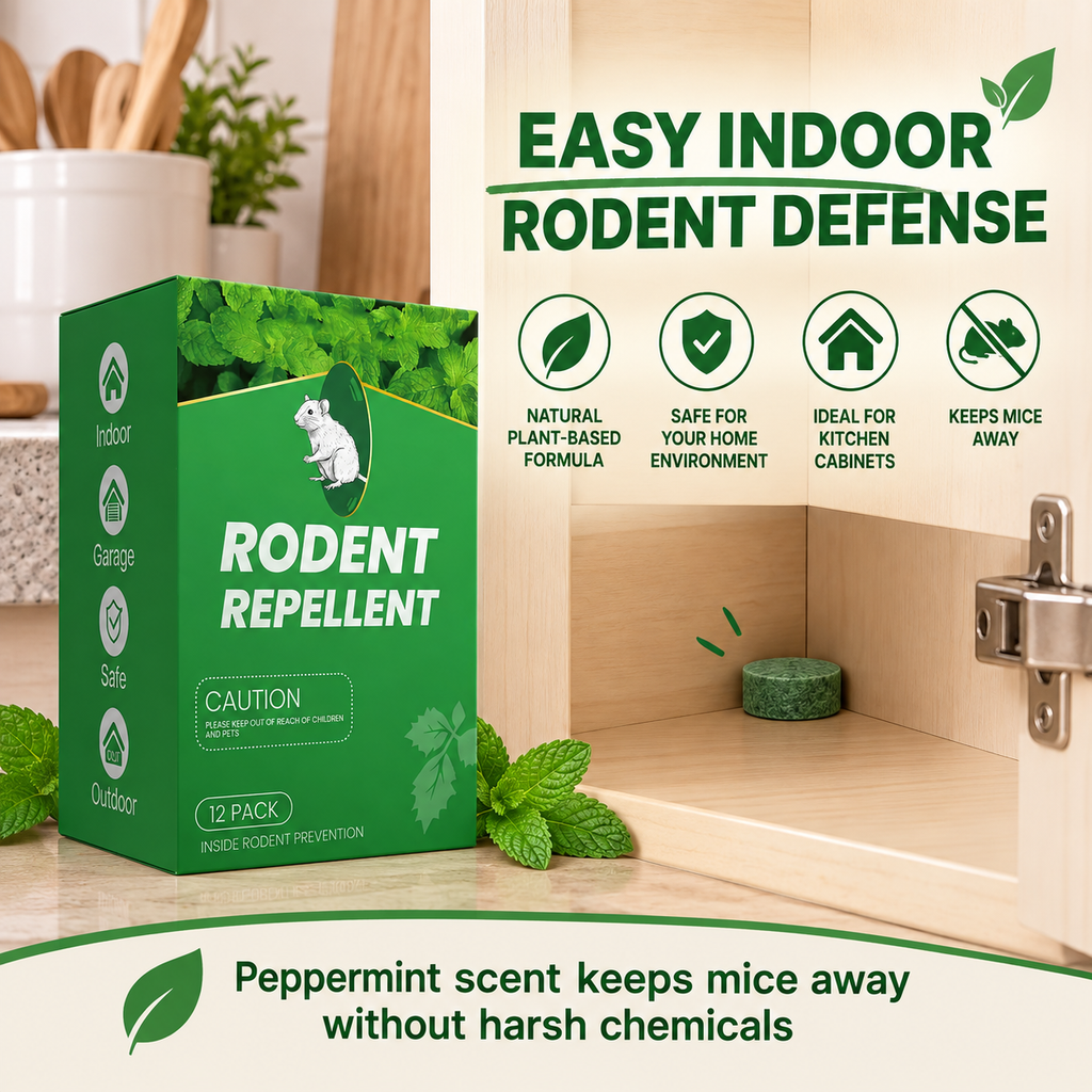 12 Packs of Natural Rodent Repellent (Containing Camphor and Peppermint Oil)