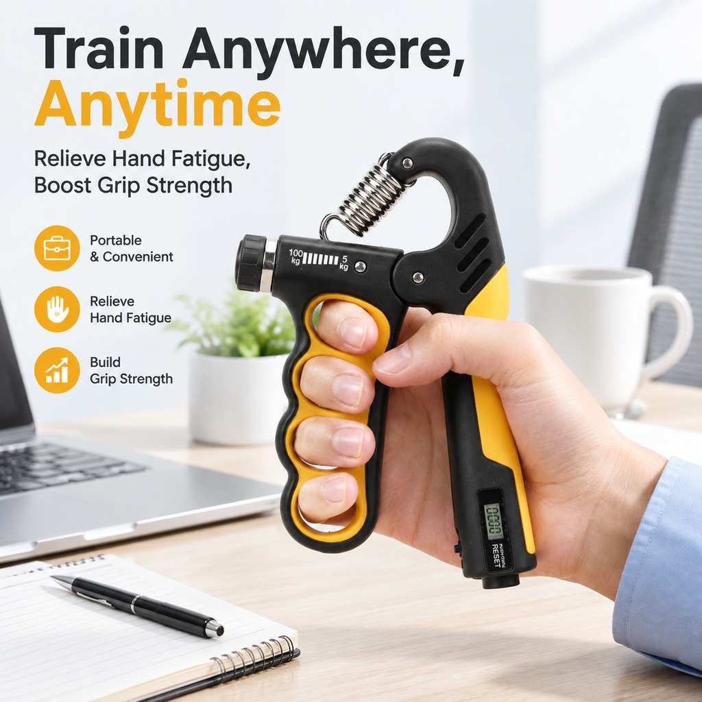Professional Adjustable-Resistance Hand Gripper