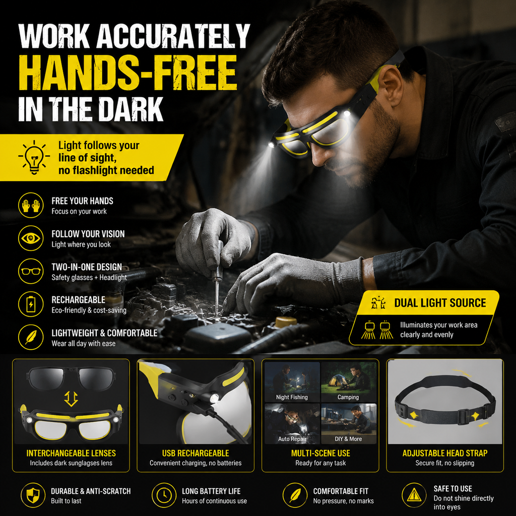 Repair Glasses Headlamp