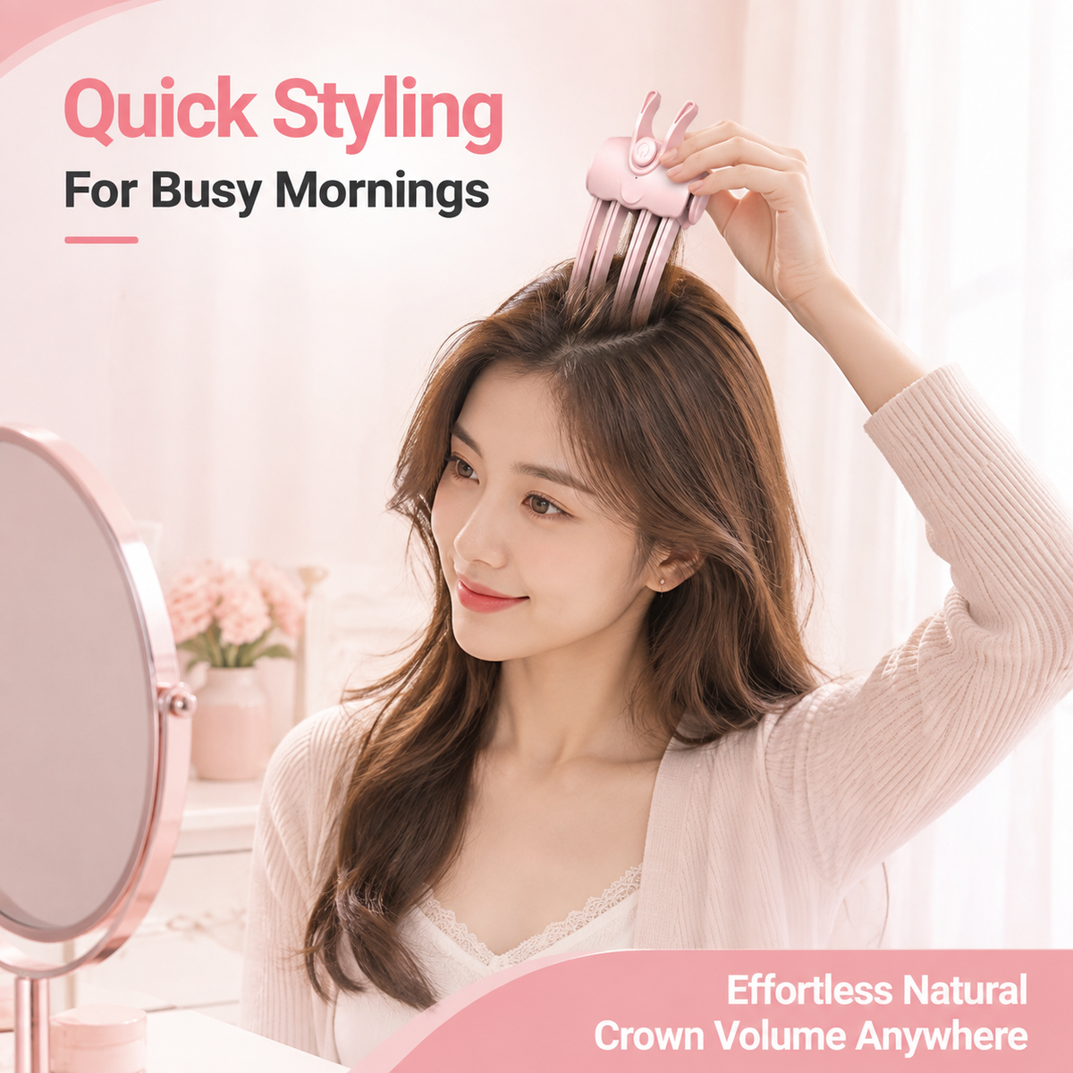 Heated Hair Volume Clip USB Rechargeable