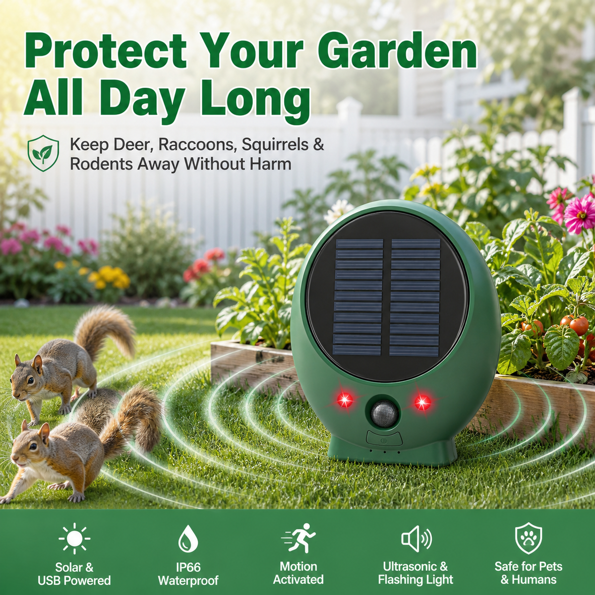 Solar Animal Repeller Deterrent