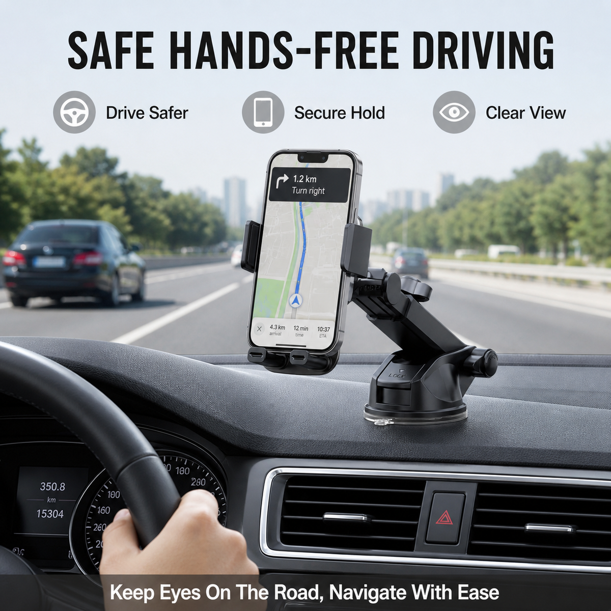 Telescopic car phone holder