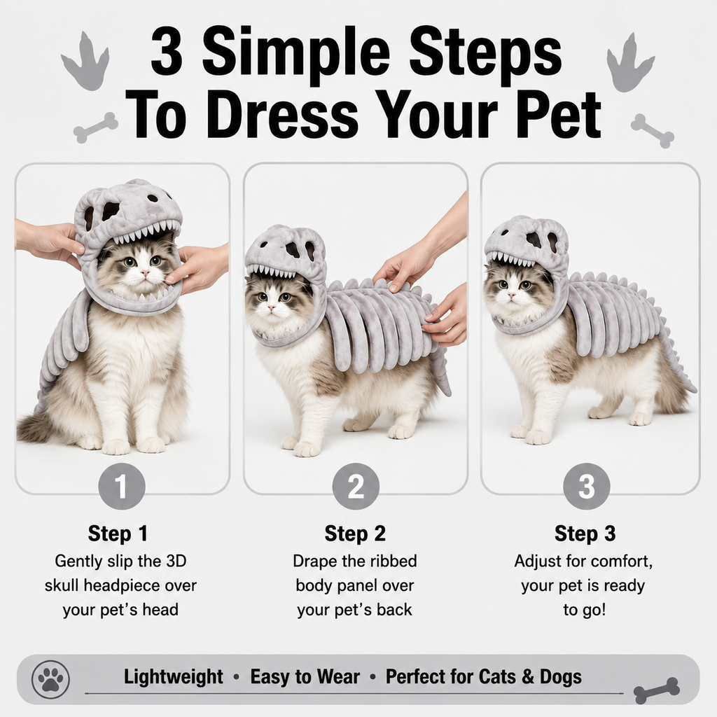 Pet Dinosaur Costume for Dogs Cats