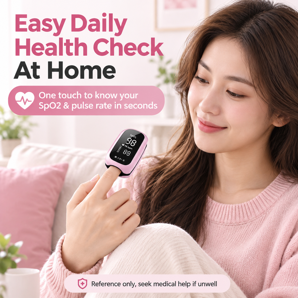 Rechargeable Fingertip Pulse Oximeter for Home Use