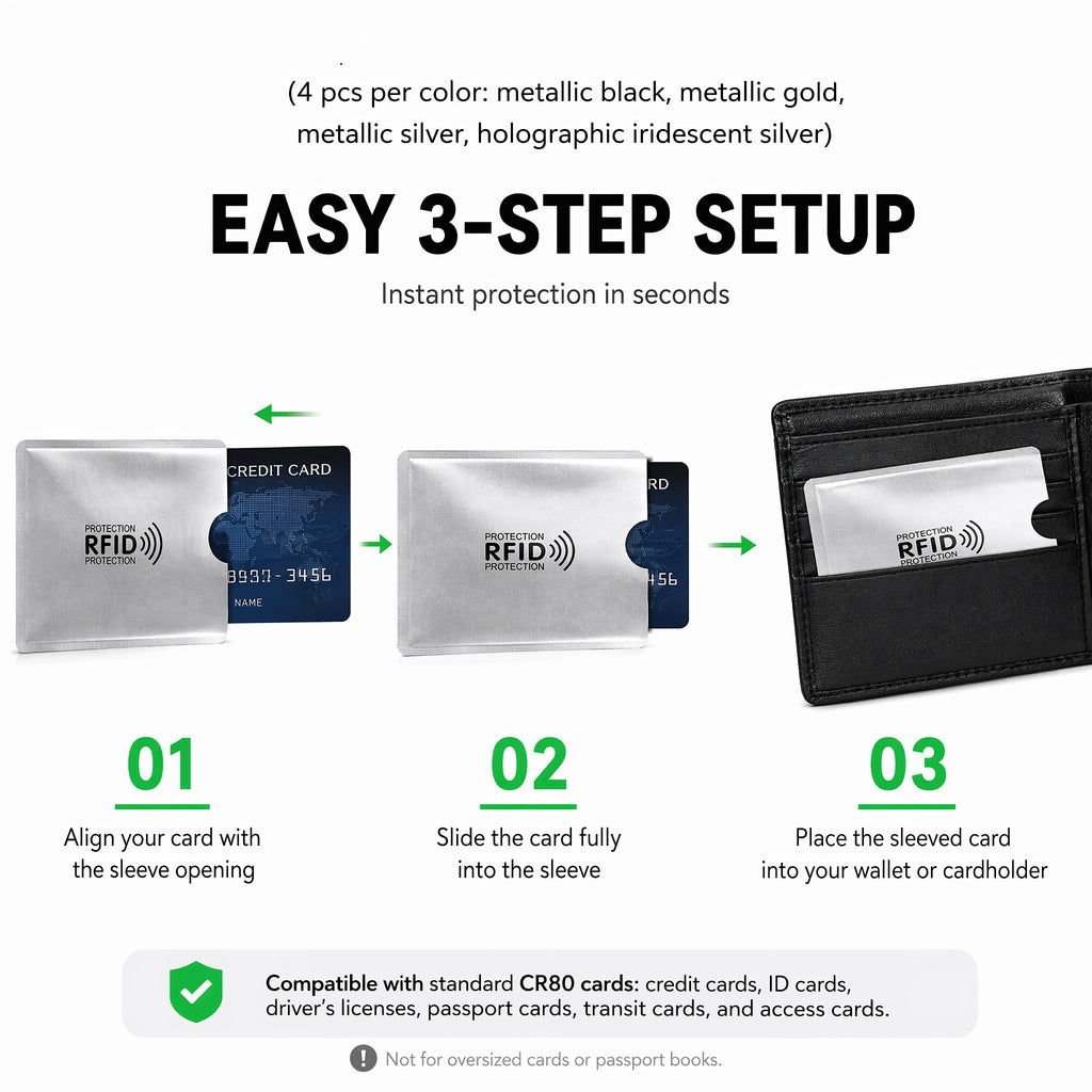 RFID Blocking Sleeves – Stop Card Skimming Instantly