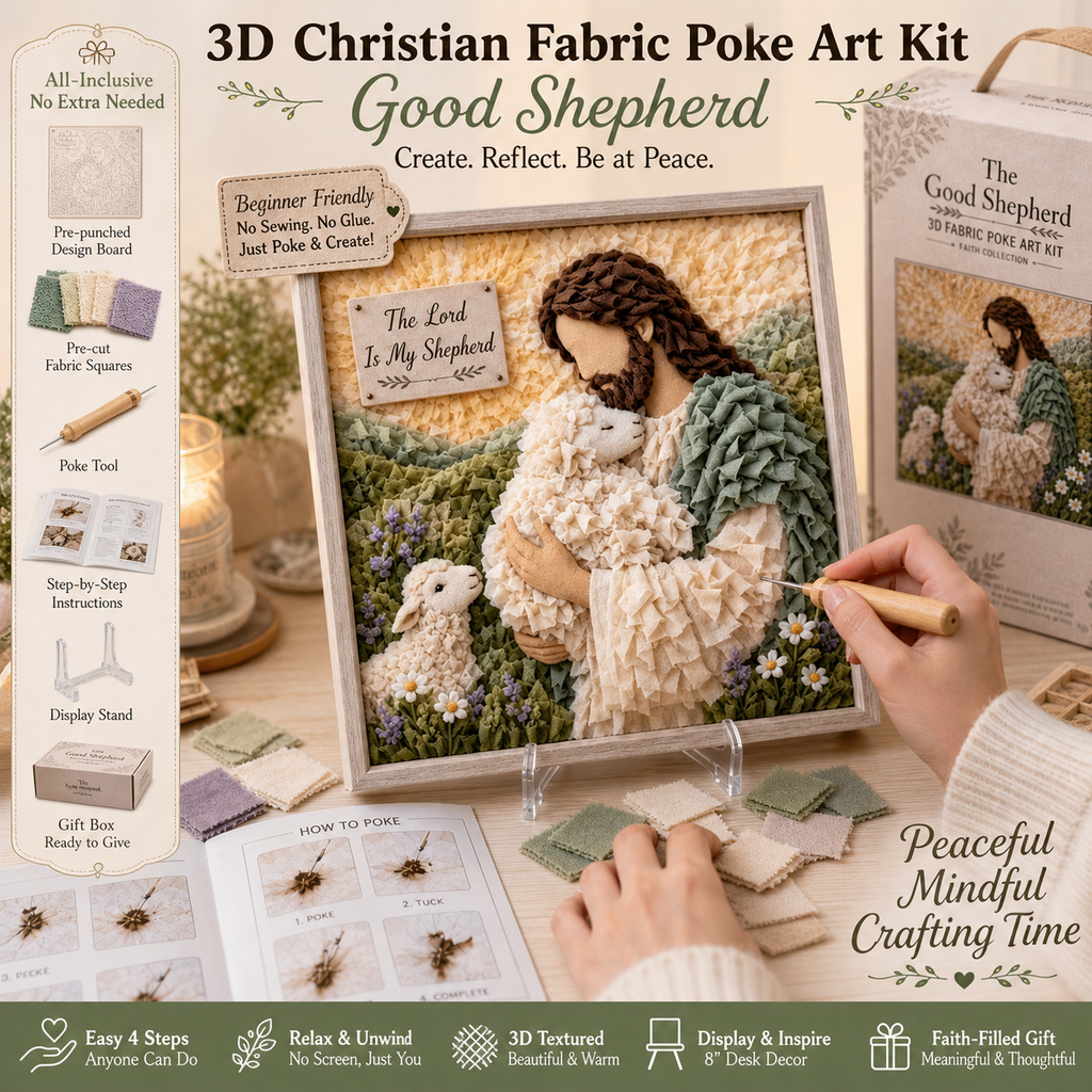 3D Christian Fabric Poke Art Kit