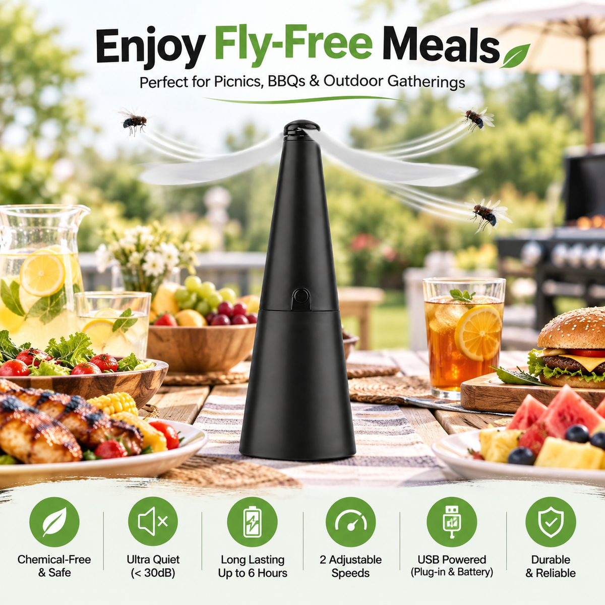 USB Rechargeable Fly Repellent Fan