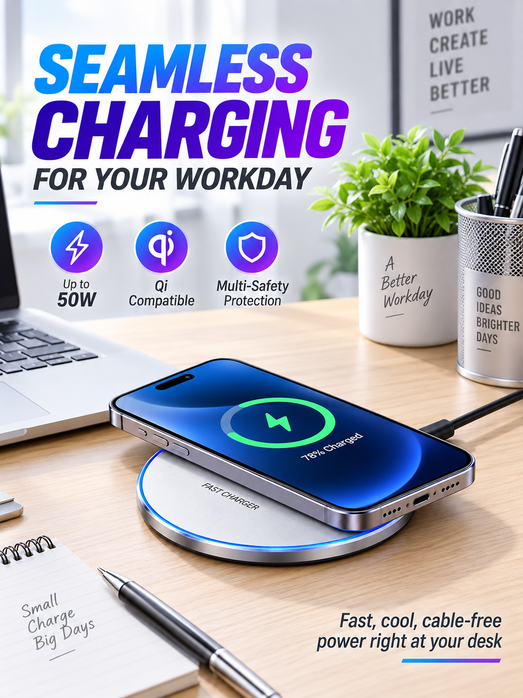 Aluminum Wireless Charging Pad
