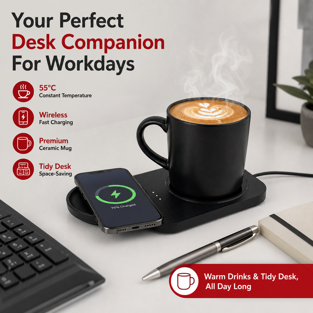 Black Smart Thermal Mug