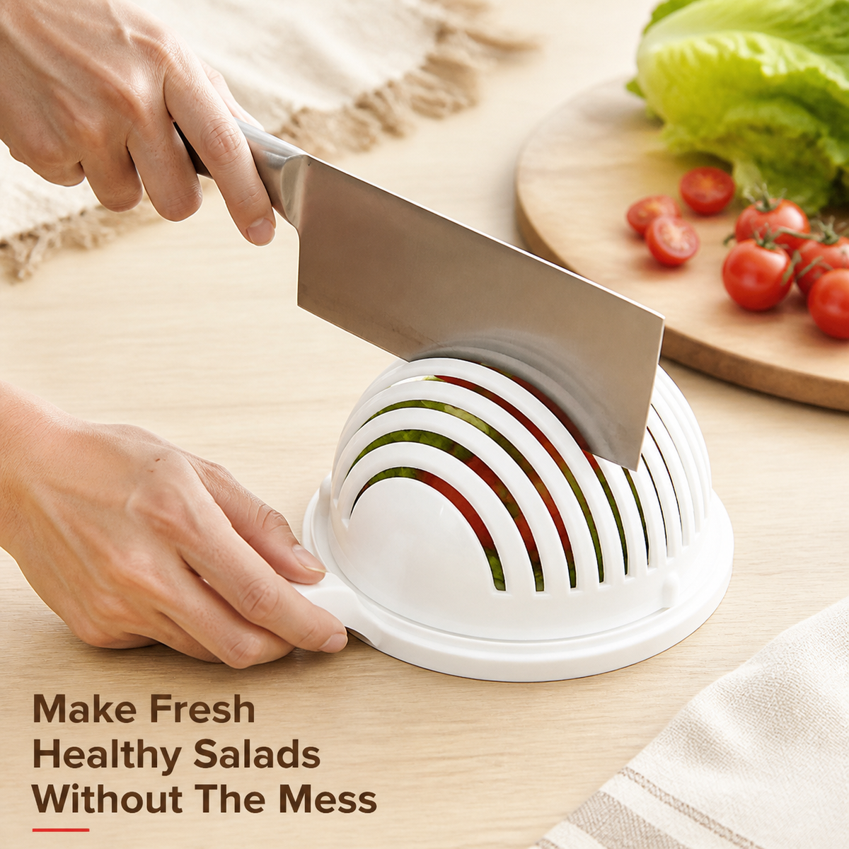 Fruit Salad Cutter Bowl with Strainer
