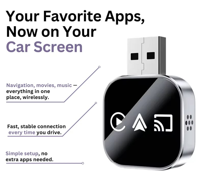 🔥2026 Upgrade 3-in-1 Wireless CarPlay Adapter🚚Buy 2 Free Shipping