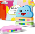 Rainbow Bath Bombs for Kids,Handmade 4 Pcs Bath Bombs Gift Set