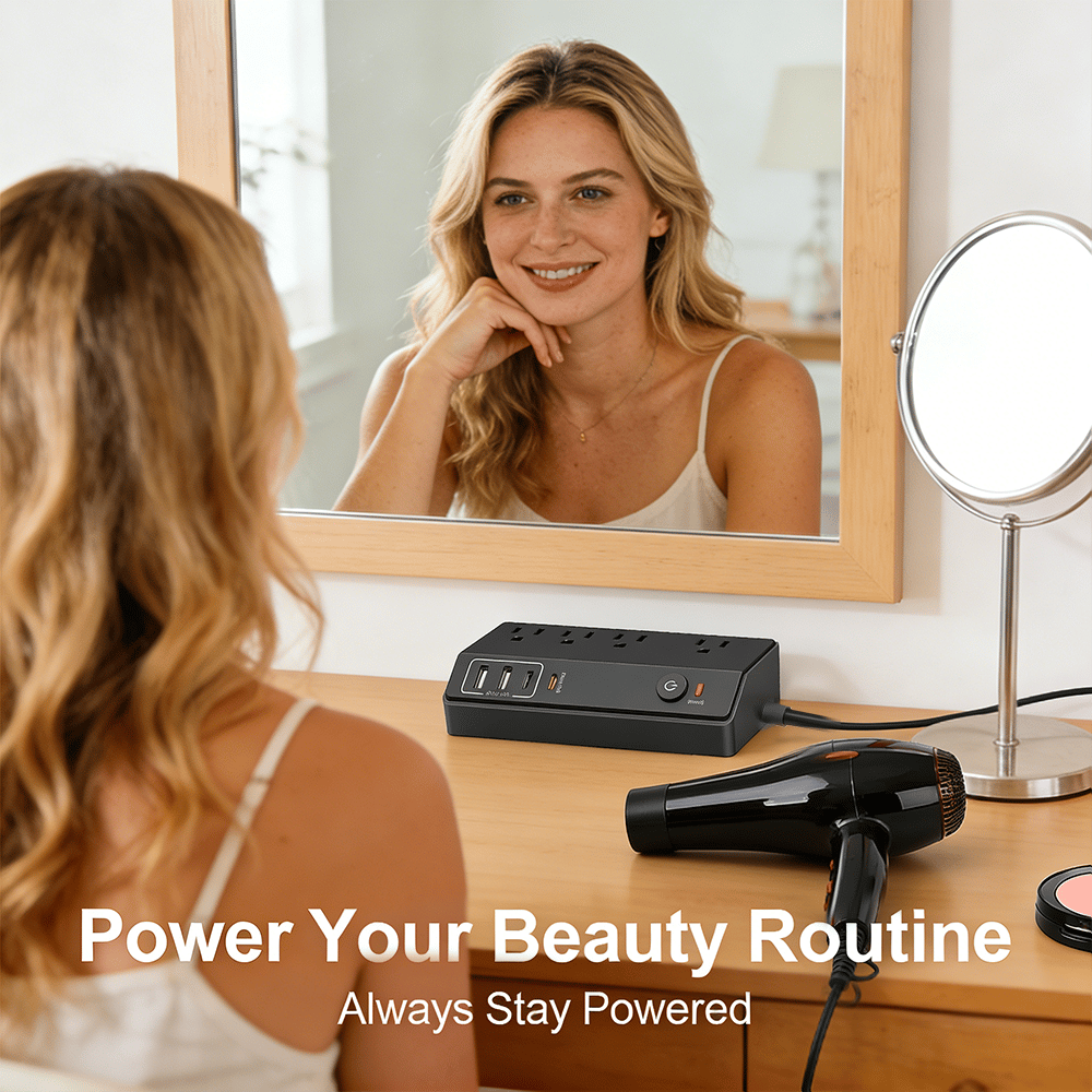 Space-Saving Clamp-on Power Strip 🔌 8/12-Port Desktop Edge Charging Station – Secure Grip Mounting with Surge Protection 💻