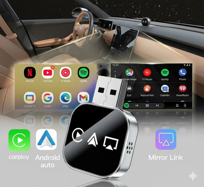 🔥2026 Upgrade 3-in-1 Wireless CarPlay Adapter🚚Buy 2 Free Shipping
