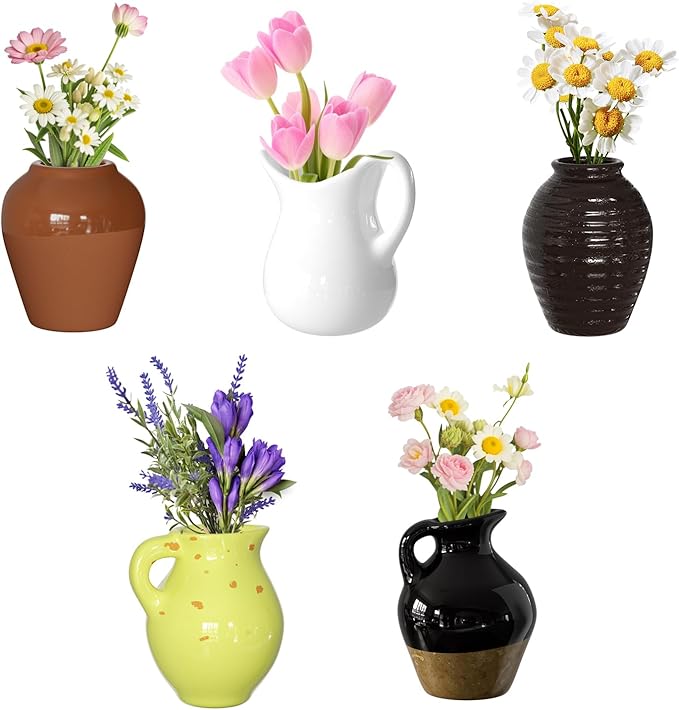 🔥LAST DAY 49% OFF🌸Cute Plant Ceramic Vase Fridge Magnets
