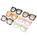 🔥Last day, 70% OFF!🔥-Women’s Oversized Square Chain Reading Glasses(1set-6pcs)