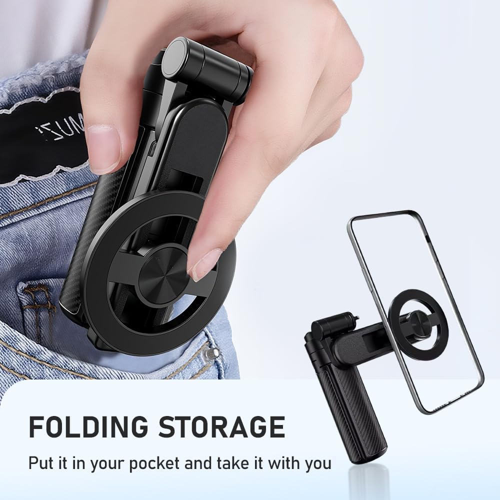 49% OFF:Hands-Free Magic! Magnetic 4-in-1 Selfie Stick Tripod for Phone 🤳🔥