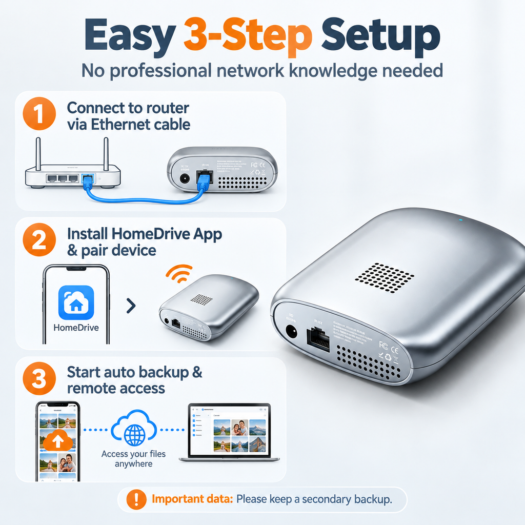 NAS AI Backup Box Network Storage Drive