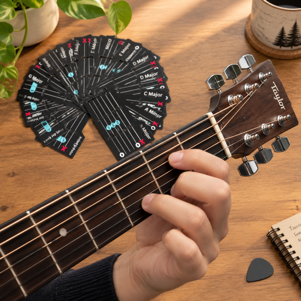 💯🎸✨ Guitar Chord Cards — Learn Chords Faster & Master Your Guitar Skills Easier!