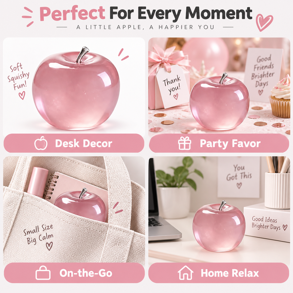 Realistic Apple Slow-Rising Stress Relief Squeeze Toy
