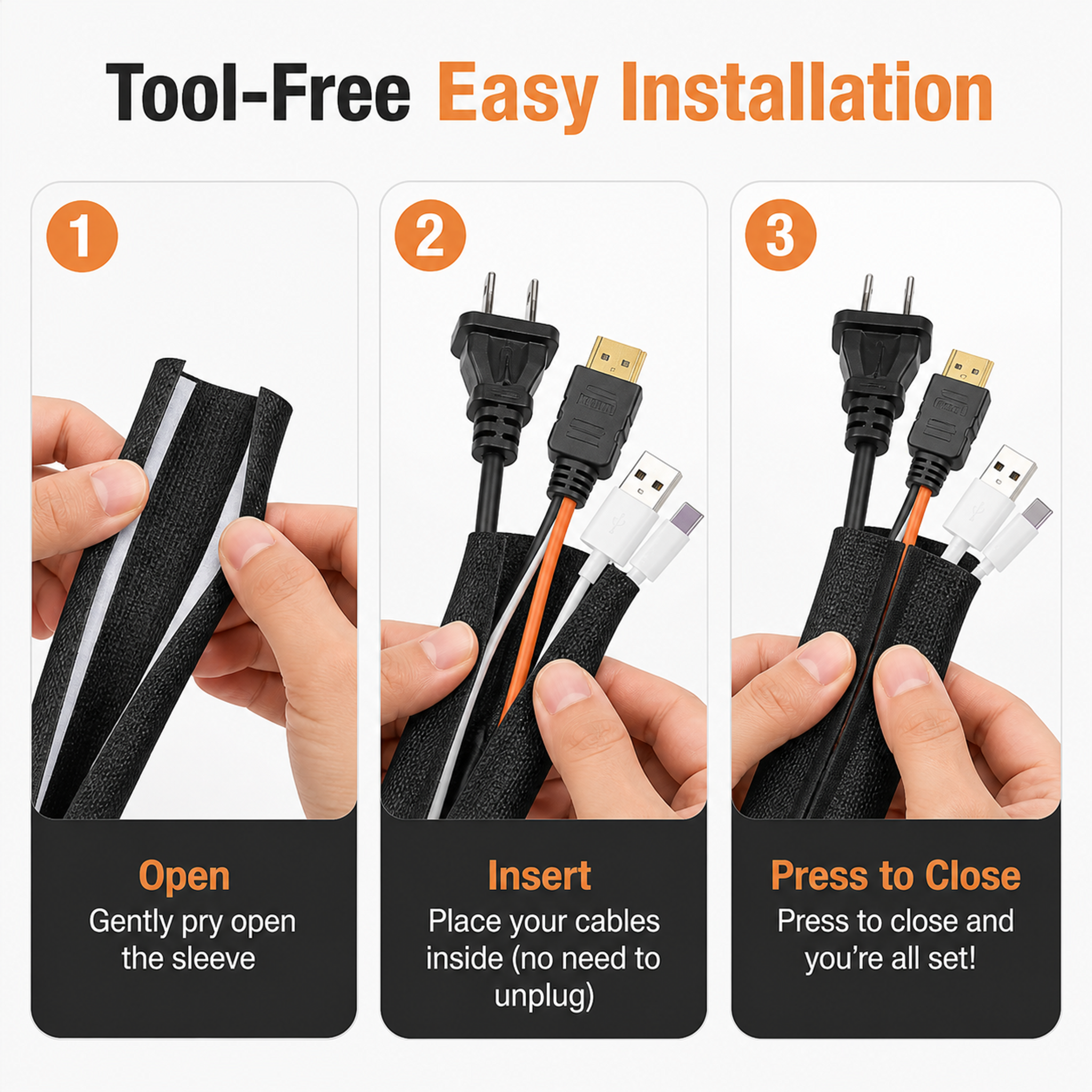 Pet-Proof Cable Protector — 10 Feet (Approx. 3 Meters)