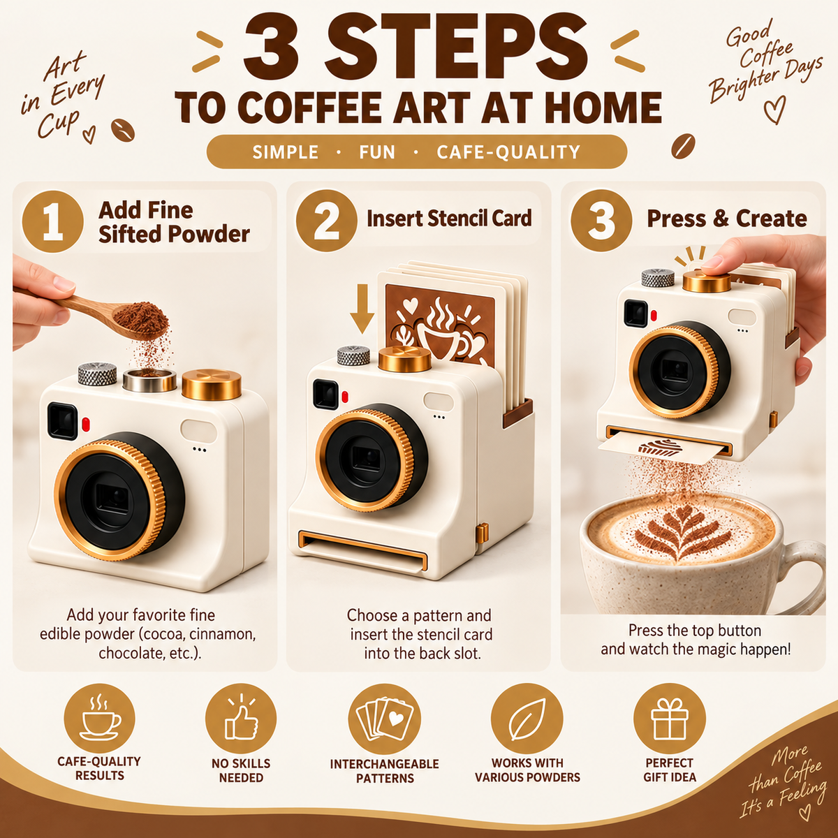 3D Printed Latte Art Camera